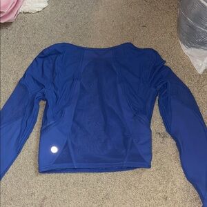 lululemon athletica Blue Mesh Crop Top